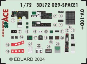 Eduard 3DL72029 - 1:72 OV-10D+ Space 3D Decals + PE