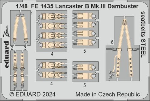 Go to product Eduard FE1435 - 1:48 Lancaster B Mk.III Dambuster seatbelts - Steel