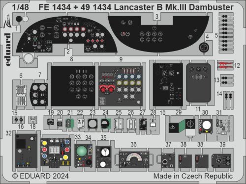 Go to product Eduard FE1434 - 1:48 Lancaster B Mk.III Dambuster