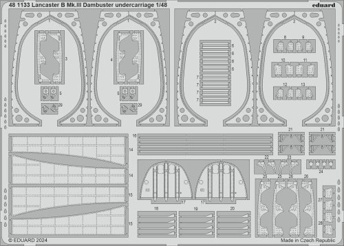 Go to product Eduard 481133 - 1:48 Lancaster B Mk.III Dambuster undercarriage