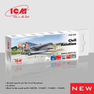 ICM 3055 - Zestaw farb Civil Aviation