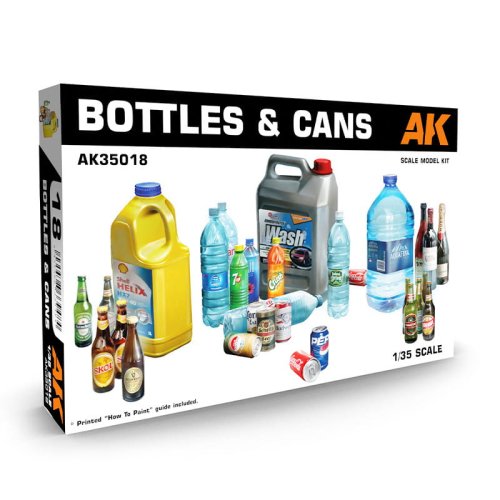 Go to product AK Interactive 35018 - 1:35 Bottles & Cans
