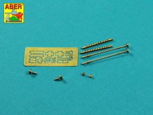 Aber 35L-162 - 1:35 2x .50 cal Browning ANM2 machine gun metal barrels with flash hider