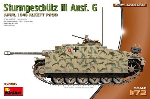 Go to product Miniart 72106 - 1:72 StuG III Ausf. G April 1943 Alkett Prod