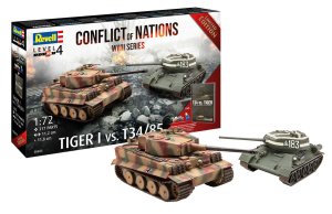 Revell 05655 - 1:72 Conflict of Nations WWII Series Tiger I & T-34/85 modele set