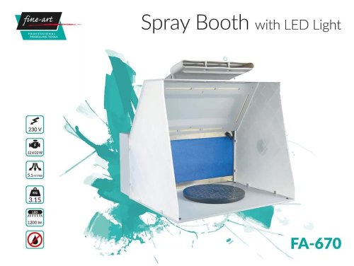 Go to product Fine Art FA-670 - Paint chamber with extractor and lighting.