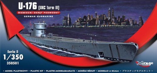 Go to product MIRAGE 350501 - 1:350 U-176 ( IXC Turn II ) Niemiecki okręt podwodny