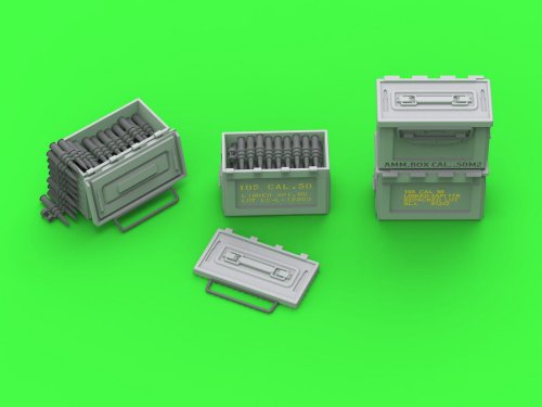 Go to product Master GM-35-067 - 1:35 M2 ammunition cans for Browning M2 .50 cal machine gun - WWII version (6 pcs) - OPENED