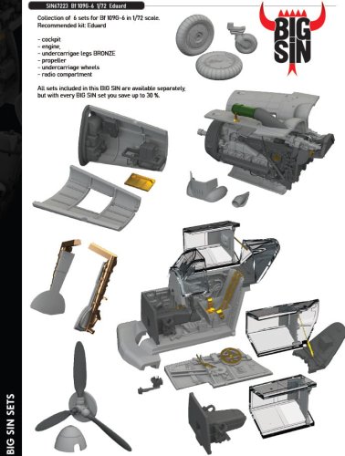Go to product Eduard SIN67223 - 1:72 Bf 109G-6