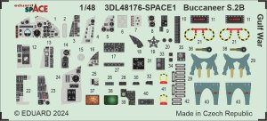 Eduard 3DL48176 - 1:48 Buccaneer S.2B Gulf War Space 3D Decals + PE