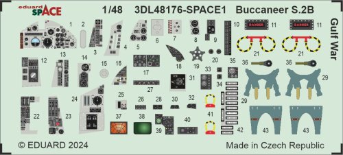 Go to product Eduard 3DL48176 - 1:48 Buccaneer S.2B Gulf War Space 3D Decals + PE