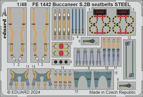 Go to product Eduard FE1442 - 1:48 Buccaneer S.2B seatbelts - Steel