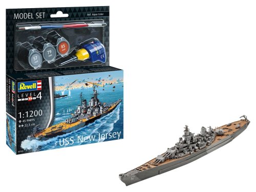 Go to product Revell 65183 - 1:1200 USS New Jersey model z farbami