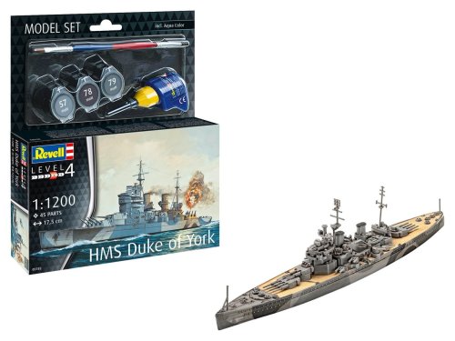 Go to product Revell 65182 - 1:1200 HMS Duke Of York model z farbami