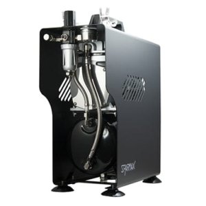 Sparmax TC-610H PLUS - Mini modeling compressor with air tank and 3m airbrush hose