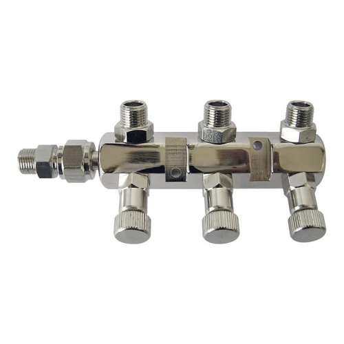 Go to product Sparmax 41200189 - Triple manifold with independent pressure control for airbrushes, 1/8 inch thread
