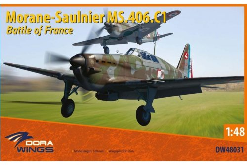 Go to product Dora Wings DW 48031  - 1:48 Morane Saulnier MS.406.C1 Battle of France
