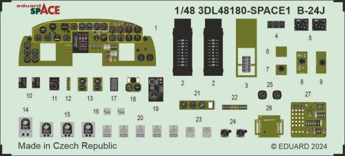 Go to product Eduard 3DL48180 - 1:48 B-24J Space 3D Decals + PE