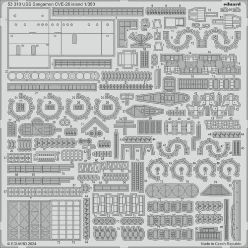 Go to product Eduard 53310 - 1:350 USS Sangamon CVE-26 island