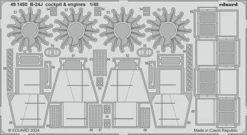 Go to product Eduard 491450 - 1:48 B-24J cockpit & engines