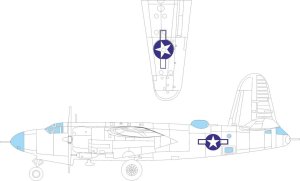 Eduard EX1046 - 1:48 B-26B Marauder national insignia