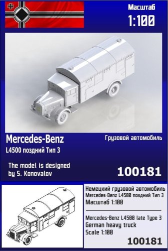 Go to product Zebrano Z100-181 - 1:100 Mercedes-Benz L4500 Late Type 3