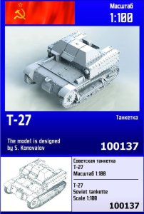 Zebrano Z100-137 - 1:100 T-27 Soviet Tankette