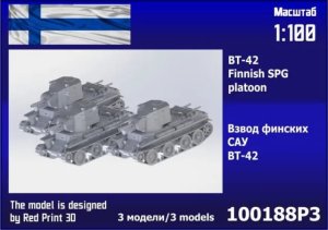 Zebrano 100-188P3 - 1:100 BT-42 Finnish SPG Platoon 3 pcs