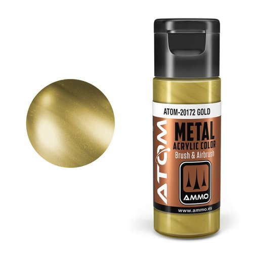 Go to product Ammo Mig 20172 - Atom Metallic Gold 20 ml