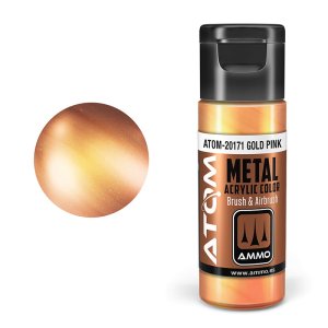 Ammo Mig 20171 - Atom Metallic Gold Pink 20 ml