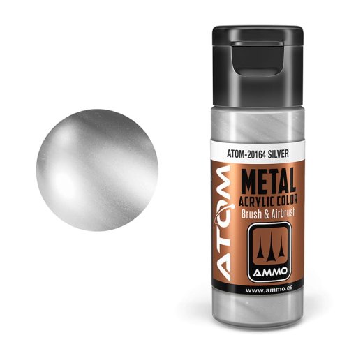 Go to product Ammo Mig 20164 - Atom Metallic Silver 20 ml