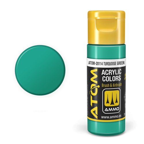 Go to product Ammo Mig 20114 - Atom Turquoise Green 20 ml