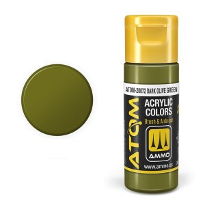Ammo Mig 20072 - Atom Dark Olive Green 20 ml