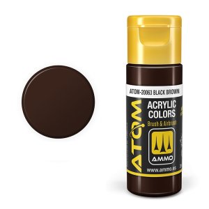 Ammo Mig 20063 - Atom Black Brown 20 ml