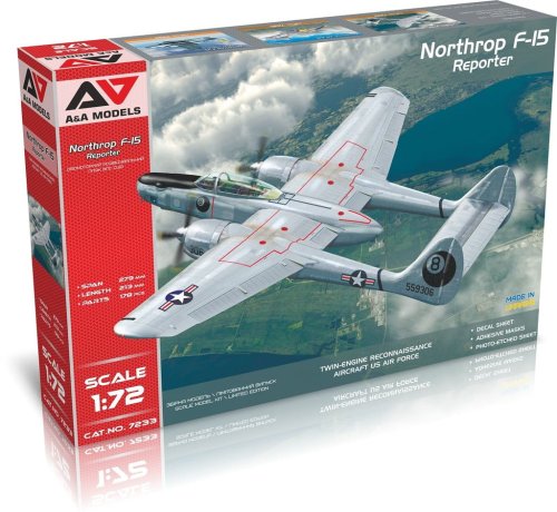 Go to product A&A Models 7233 - 1:72 Northrop F-15 Reporter