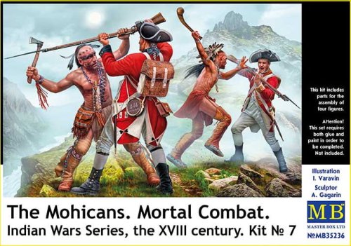 Go to product Master Box 35236 - 1:35 The Mohicans, Mortal Combat Indian Wars Series the XVIII Century Kit No. 7
