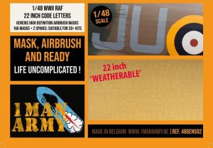1 Man Army 48GEN502 - 1:48 WWII RAF 22" Code Letters