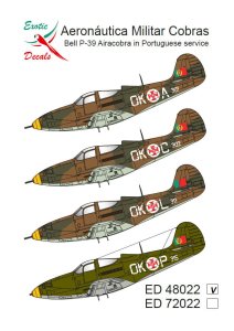 Exotic Decals 48022 - 1:48 Aeronautica Militar Cobras Bell P-39 Airacobra in Portugese Service