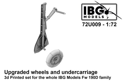 Go to product IBG 72U009 - 1:72 Upgraded Wheels and Undercarriage 3D Printed Set for The Whole IBG Fw 190D Family