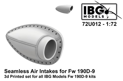 Go to product IBG 72U012 - 1:72 Seamless Air Intakes for Fw 190D-9 3D Printed Set for The Whole IBG Fw 190D-9 Family