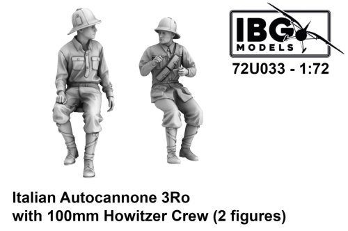 Go to product IBG 72U033 - 1:72 Italian Autocannone 3Ro with 100 mm Howitzer Crew 2 Figures