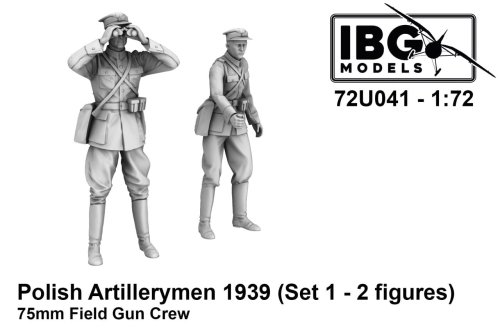 Go to product IBG 72U041 - 1:72 Polish Artillerymen 1939 Set 1 - 2 Figures 75 mm Field Gun Crew
