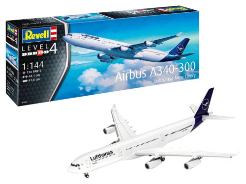 Go to product Revell 03803 - 1:144 Airbus A340-300 Lufthansa New Livery