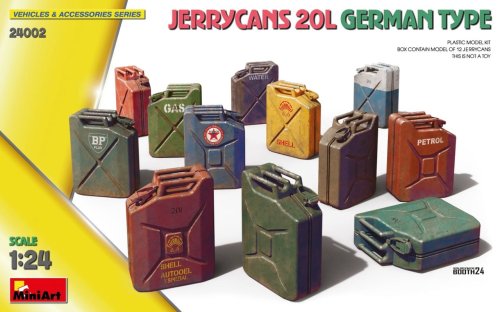Go to product Mini Art 24002 - 1:24 Jerrycans 20 L German Type