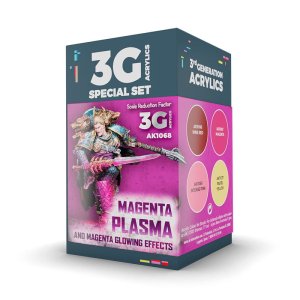 AK INTERACTIVE 1068 - Magenta Plasma and Glowing Effects Wargame Color acrylic paint set