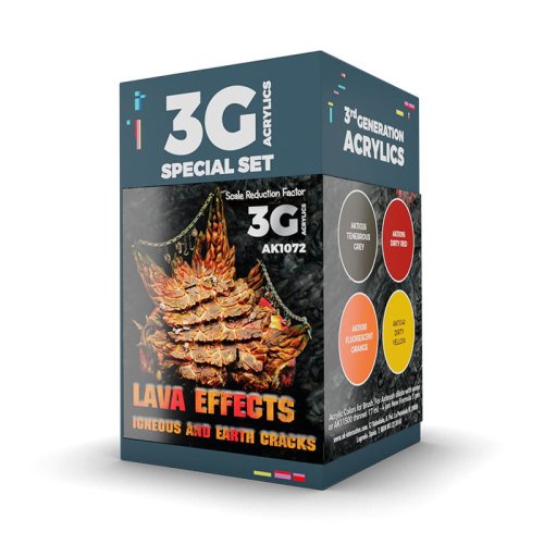 Go to product AK INTERACTIVE 1072 - Lava Effects Wargame Color acrylic paint set