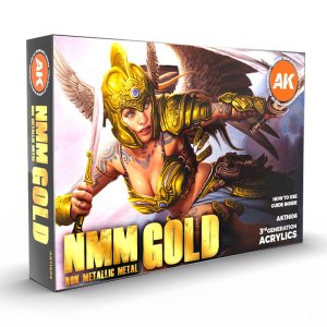 AK INTERACTIVE 11606 - Non Metallic Metal Gold acrylic paint set