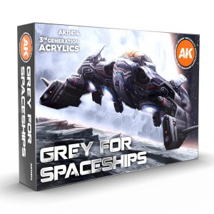 AK INTERACTIVE 11614 - Grey for Spaceships acrylic paint set