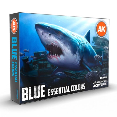 Go to product AK INTERACTIVE 11618 - Blue Essential Color acrylic paint set