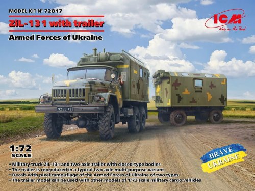 Go to product ICM 72817 - 1:72 ZiL-131 with Trailer Armed Forces of Ukraine